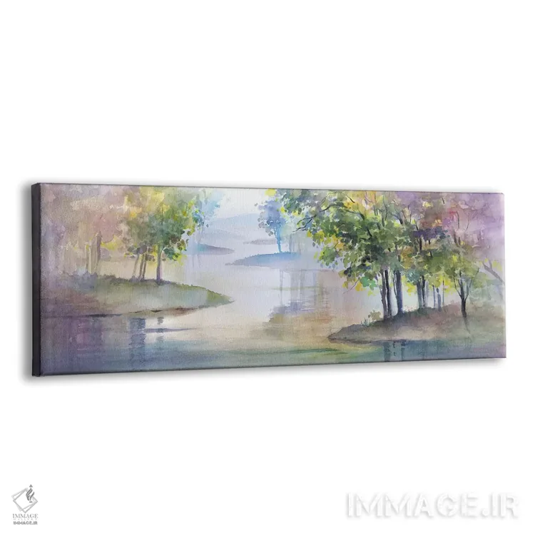 تابلو دریاچه پرپیچ و خم II اثر ترزا هایدل - نمای پرسپکتیو محصول