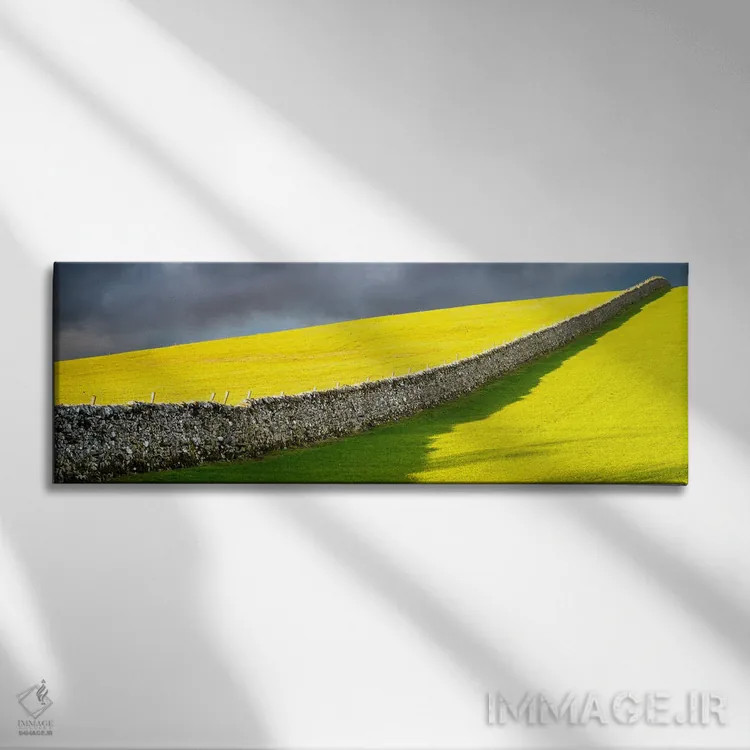 تابلو دالهای یورکشایر (انگلستان) اثر استیفن هاجتس - نمای روبهرو روی دیوار