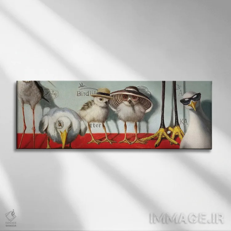 تابلو جوجههای همپتون اثر لوسیا هفرنان - نمای روبهرو روی دیوار