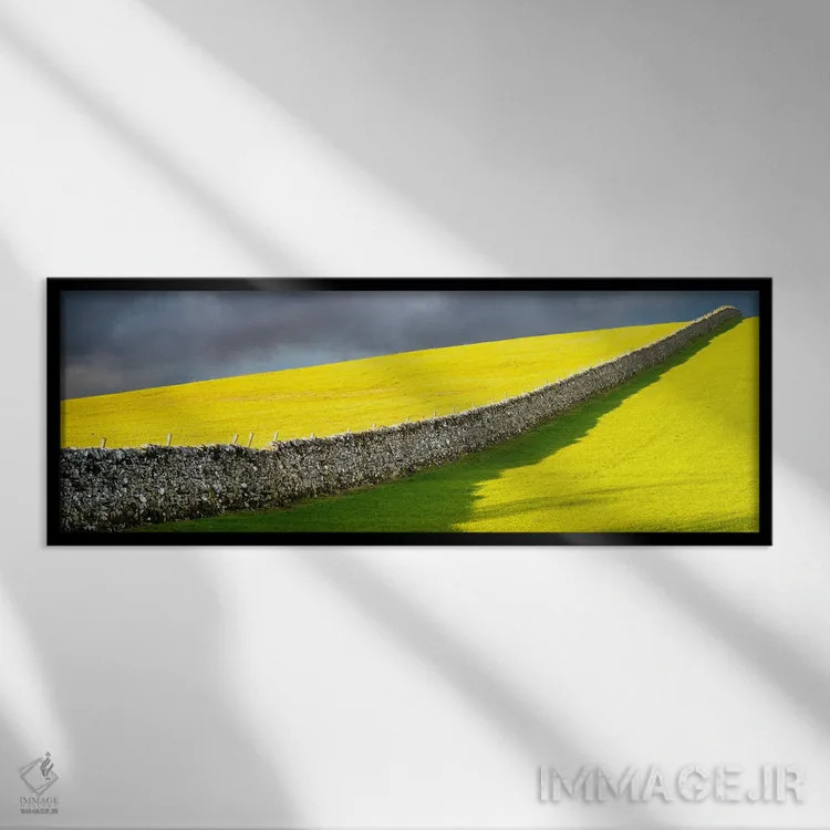 تابلو دالهای یورکشایر (انگلستان) اثر استیفن هاجتس - نمای قابدار مشکی