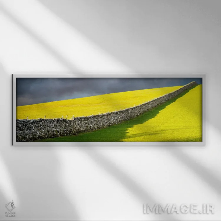 تابلو دالهای یورکشایر (انگلستان) اثر استیفن هاجتس - نمای قابدار سفید