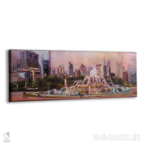تابلو فواره باکینگهام (شیکاگو) اثر مریلین هاگمن - نمای پرسپکتیو محصول