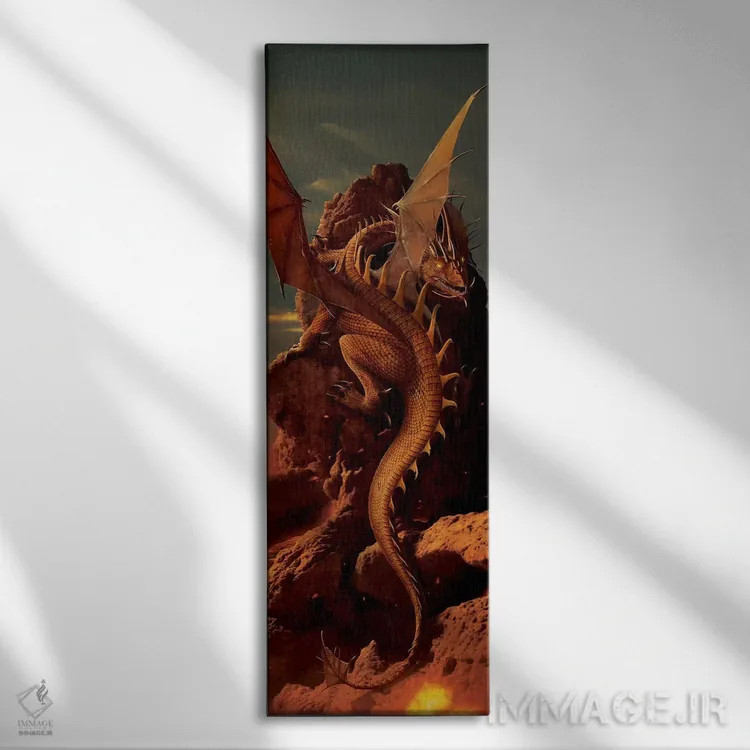 تابلو زمین و آتش اثر وینسنت های - نمای روبهرو روی دیوار