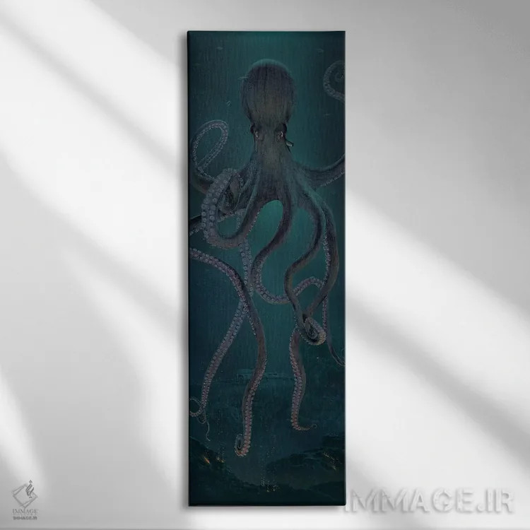 تابلو اختاپوس غولپیکر اثر وینسنت های - نمای روبهرو روی دیوار