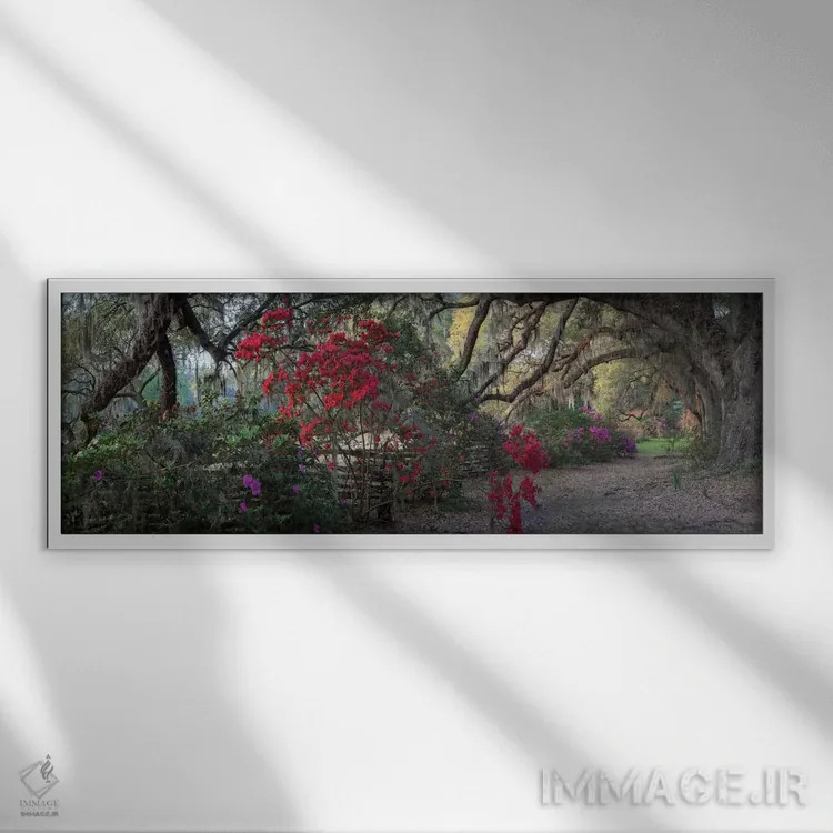 تابلو صبح بهاری اثر اچ. جی. هررا - نمای قابدار سفید