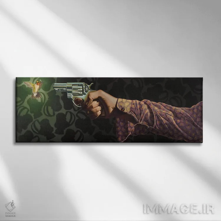 تابلو نفست را نگه ندار اثر استیفن هال - نمای روبهرو روی دیوار