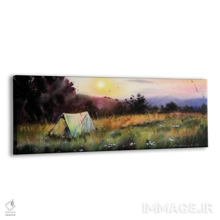 تابلو اردوگاه اثر هوملایکآرت (برند هنری) - نمای پرسپکتیو محصول