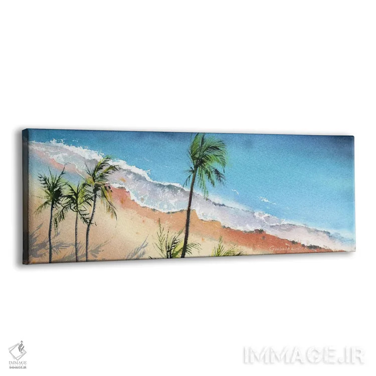 تابلو ساحل از ارتفاع پرواز IV اثر هوملایکآرت (برند هنری) - نمای پرسپکتیو محصول