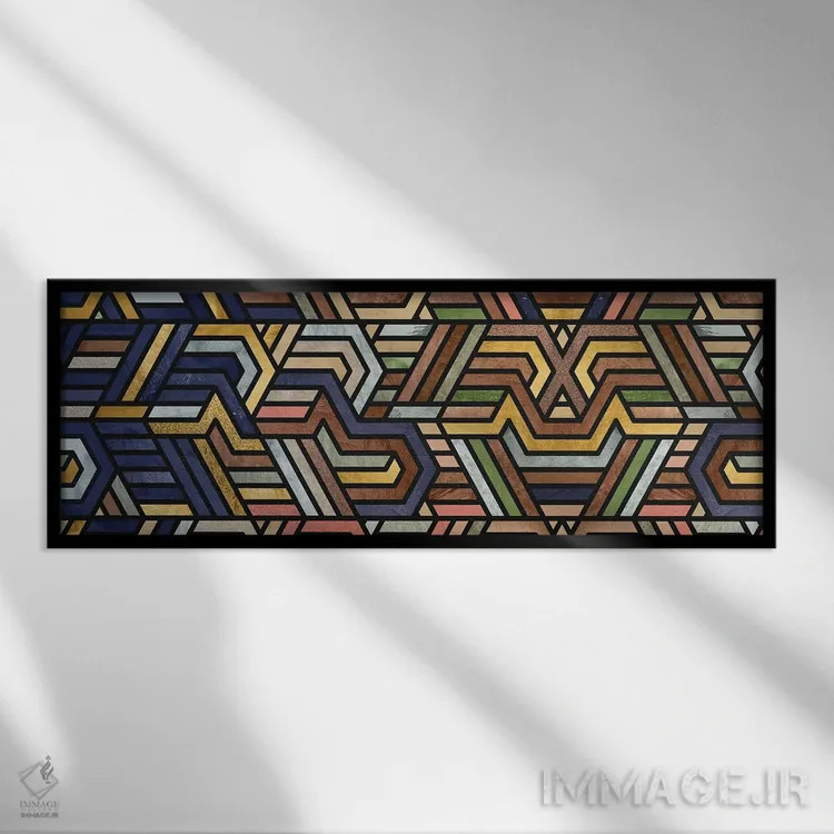 تابلو نقش انتزاعی II اثر هلو مورائس - نمای قابدار مشکی