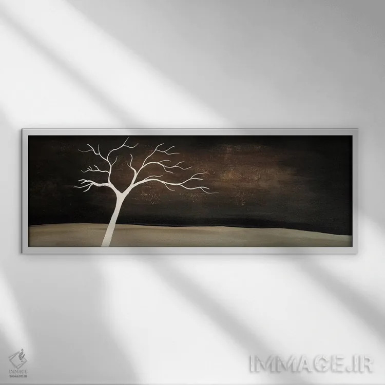 تابلو دسترس زمستان اثر هدر آفرود - نمای قابدار سفید