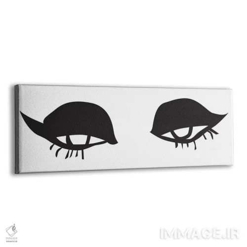 تابلو چشمها و لبها اثر هانیمون هتل (برند هنری) - نمای پرسپکتیو محصول