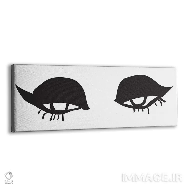 تابلو چشمها و لبها اثر هانیمون هتل (برند هنری) - نمای پرسپکتیو محصول