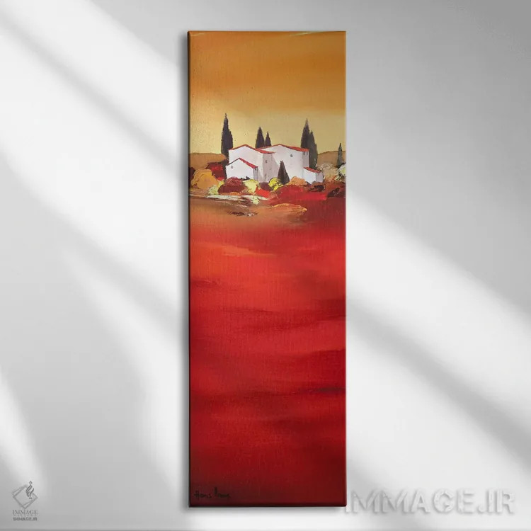تابلو قرمز توسکانی ۱ اثر هانس پاوس - نمای روبهرو روی دیوار