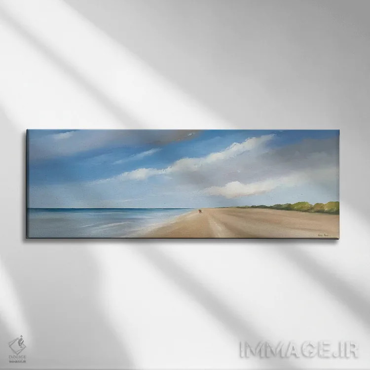 تابلو در امتداد دریا ۱ اثر هانس پاوس - نمای روبهرو روی دیوار