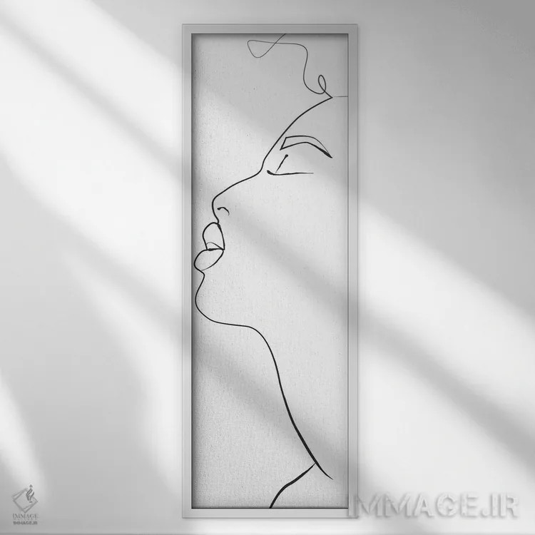 تابلو پرتره نیمتنه اثر هانیمون هتل (برند هنری) - نمای قابدار سفید