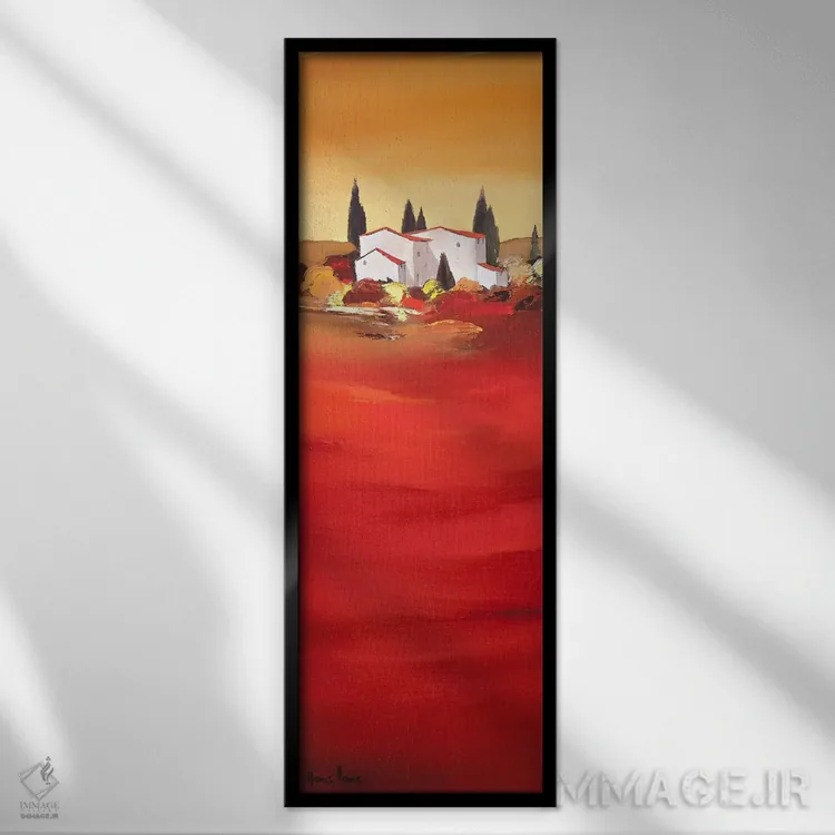 تابلو قرمز توسکانی ۱ اثر هانس پاوس - نمای قابدار مشکی