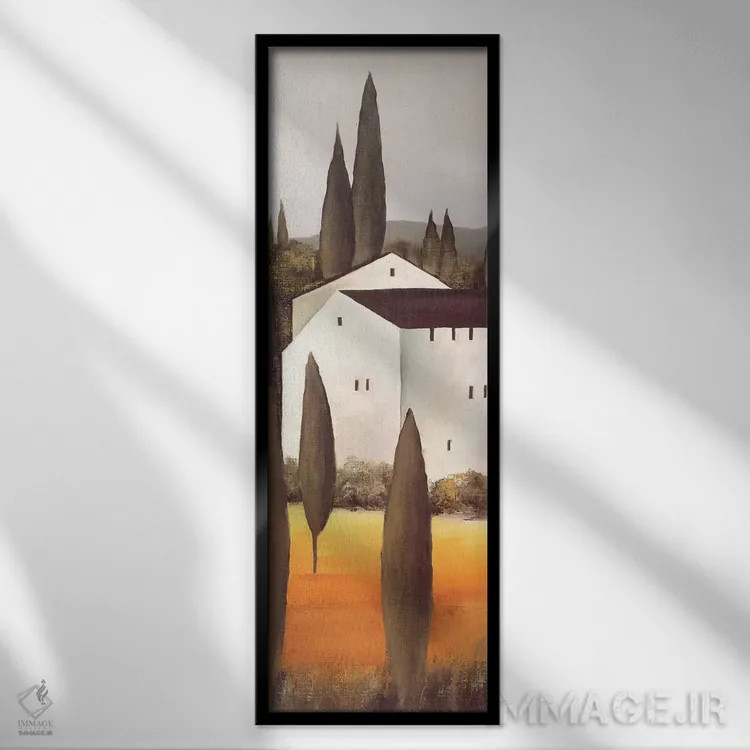 تابلو گرگ و میش گلها ۲ اثر هانس پاوس - نمای قابدار مشکی