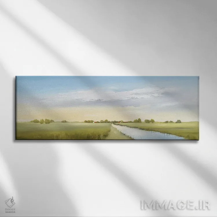 تابلو دشتهای کمارتفاع ۱ اثر هانس پاوس - نمای روبهرو روی دیوار