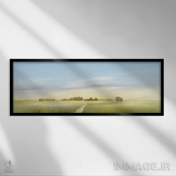 تابلو دشتهای کمارتفاع ۲ اثر هانس پاوس - نمای قابدار مشکی
