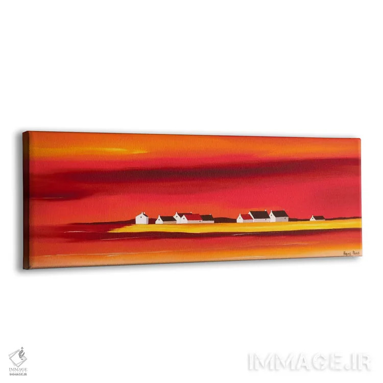 تابلو غروب خورشید ۱ اثر هانس پاوس - نمای پرسپکتیو محصول