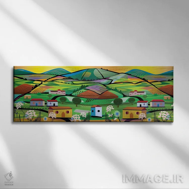 تابلو مزرعه چای اثر چارلز هارکر - نمای روبهرو روی دیوار