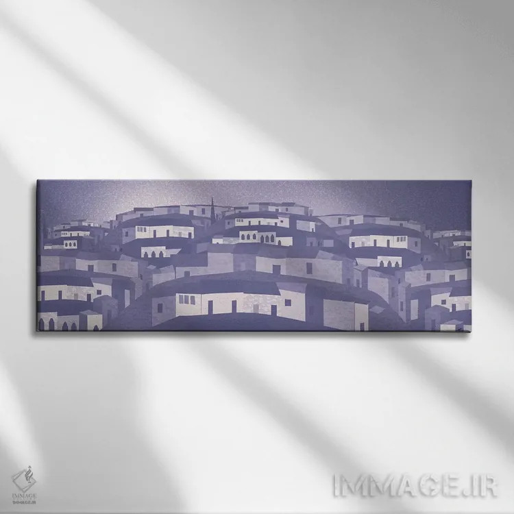 تابلو پورتو ویاُرتا در شب اثر چارلز هارکر - نمای روبهرو روی دیوار