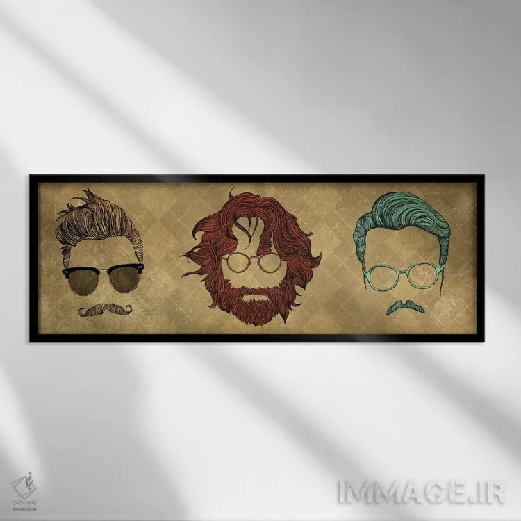 تابلو سبک ترکیبی شماره ۱ اثر فایو بای فایو کالکتیو - نمای قابدار مشکی