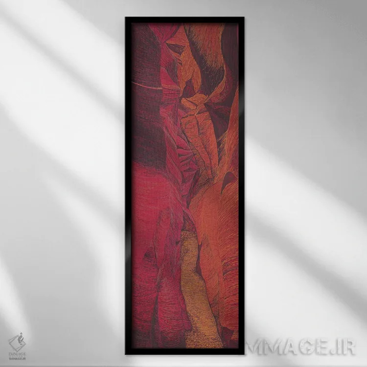 تابلو کانیون آنتلوپ (آریزونا آمریکا) اثر کورالی هوئن - نمای قابدار مشکی