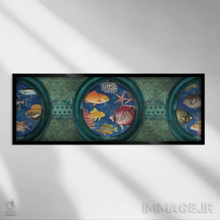 تابلو سرزمین عجایب زیر آب اثر آندریا هازه - نمای قابدار مشکی