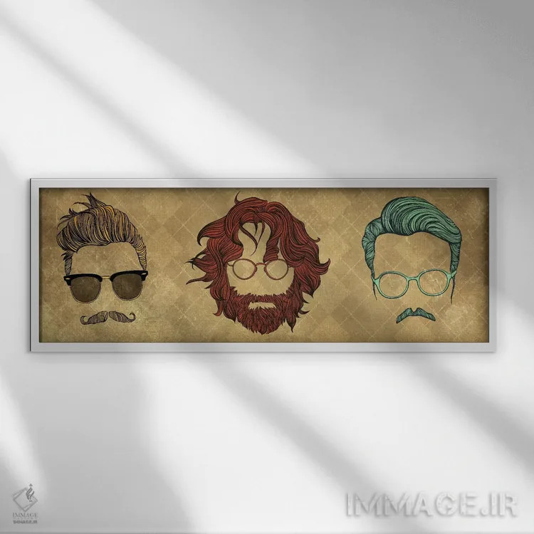 تابلو سبک ترکیبی شماره ۱ اثر فایو بای فایو کالکتیو - نمای قابدار سفید