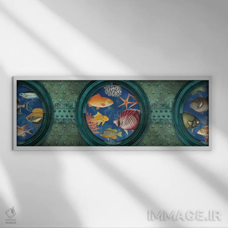 تابلو سرزمین عجایب زیر آب اثر آندریا هازه - نمای قابدار سفید
