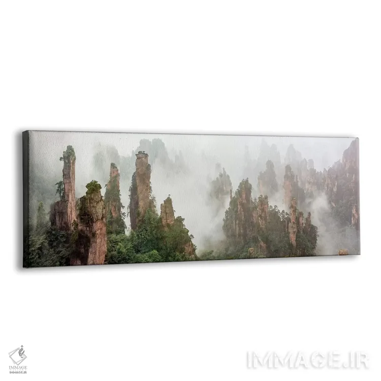 تابلو ژانگجیاجیی پوشیده در ابر اثر هوا ژو - نمای پرسپکتیو محصول