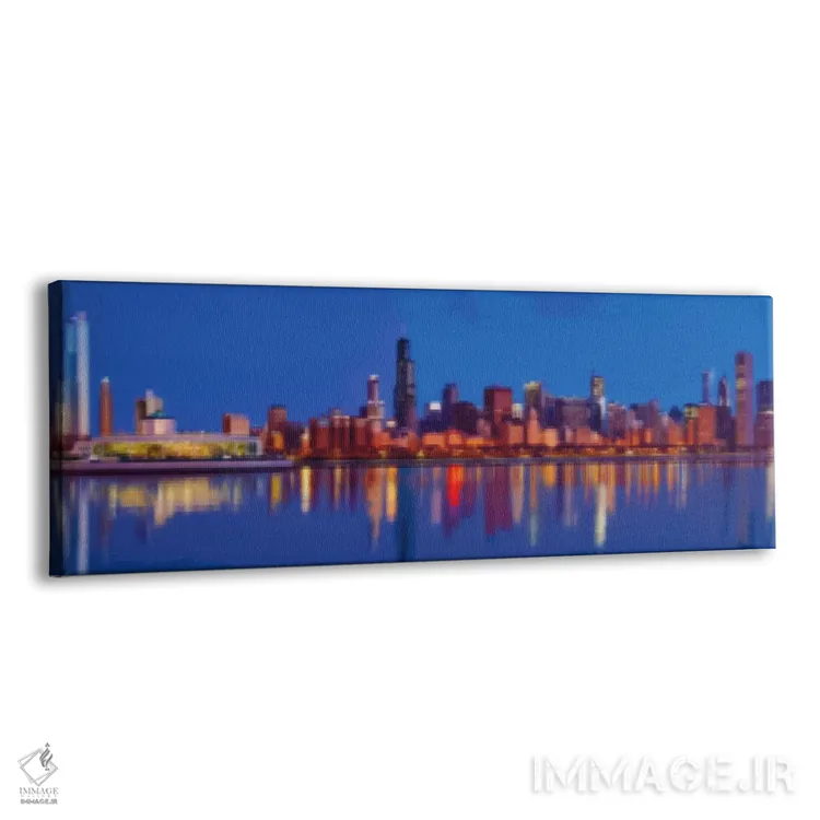 تابلو منظره دوخته شده شیکاگو اثر فایو بای فایو کالکتیو - نمای پرسپکتیو محصول