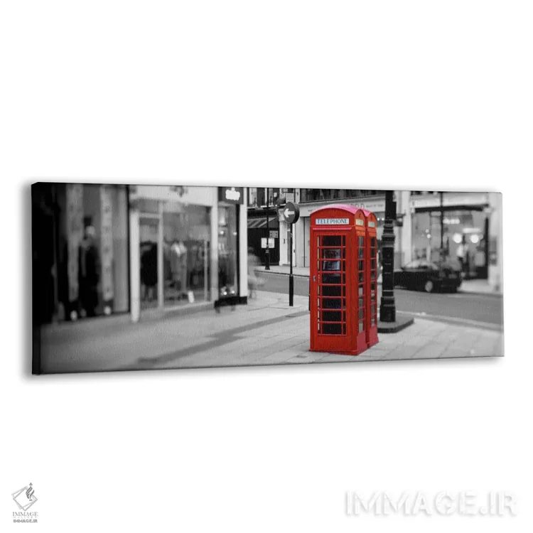 تابلو London, England, United Kingdom Color Pop,کابین تلفن لندن انگلستان با رنگ تقویتی اثر پانورامیک ایمجز (استودیو عکاسی عریض) - نمای پرسپکتیو محصول