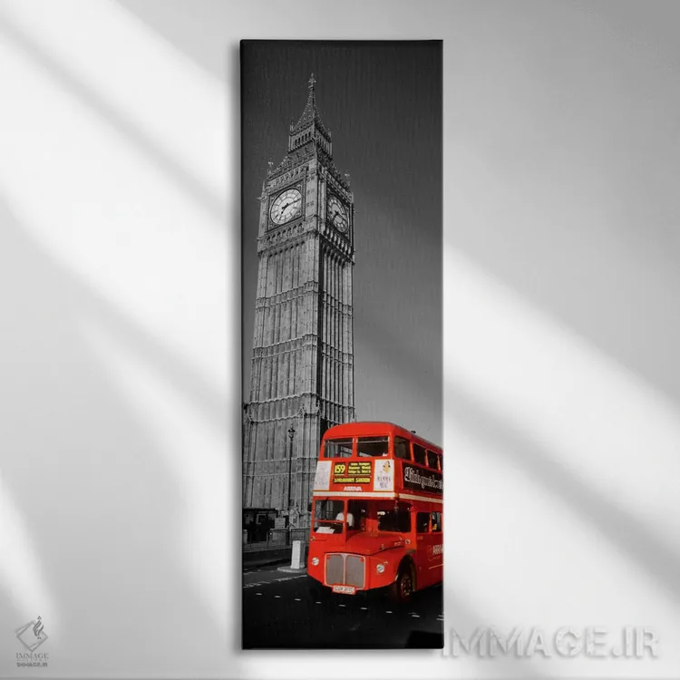 تابلو London, United Kingdom Color Pop,بیگ بن لندن بریتانیا با رنگ تقویتی اثر پانورامیک ایمجز (استودیو عکاسی عریض) - نمای روبهرو روی دیوار
