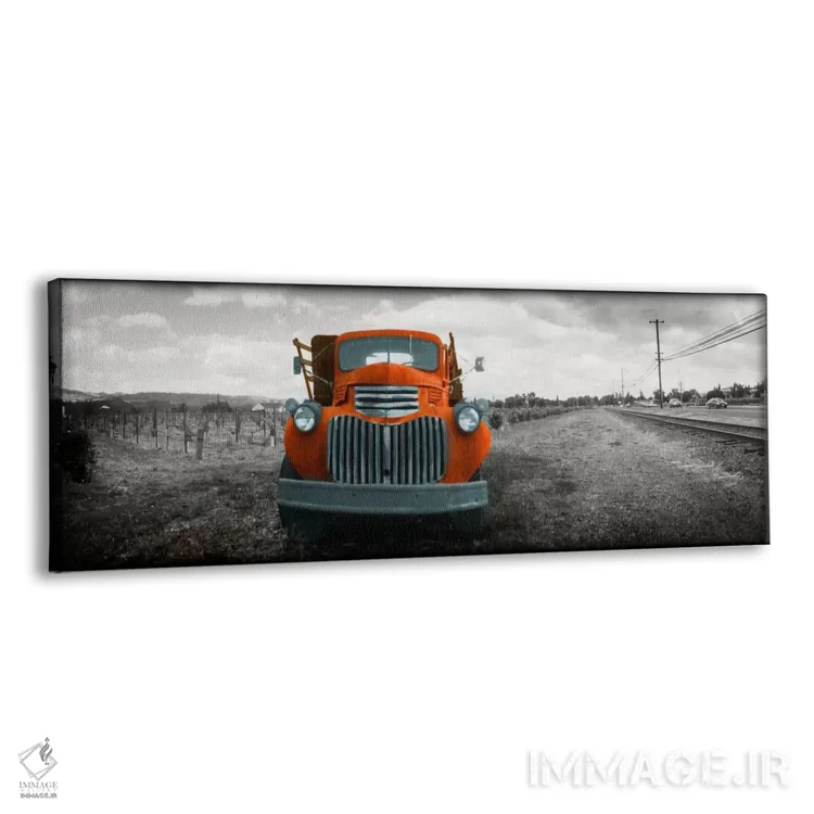 تابلو Napa Valley, California, USA Color Pop,کامیون قدیمی در مزرعهای در دره ناپا کالیفرنیا آمریکا با رنگ تقویتی اثر پانورامیک ایمجز (استودیو عکاسی عریض) - نمای پرسپکتیو محصول