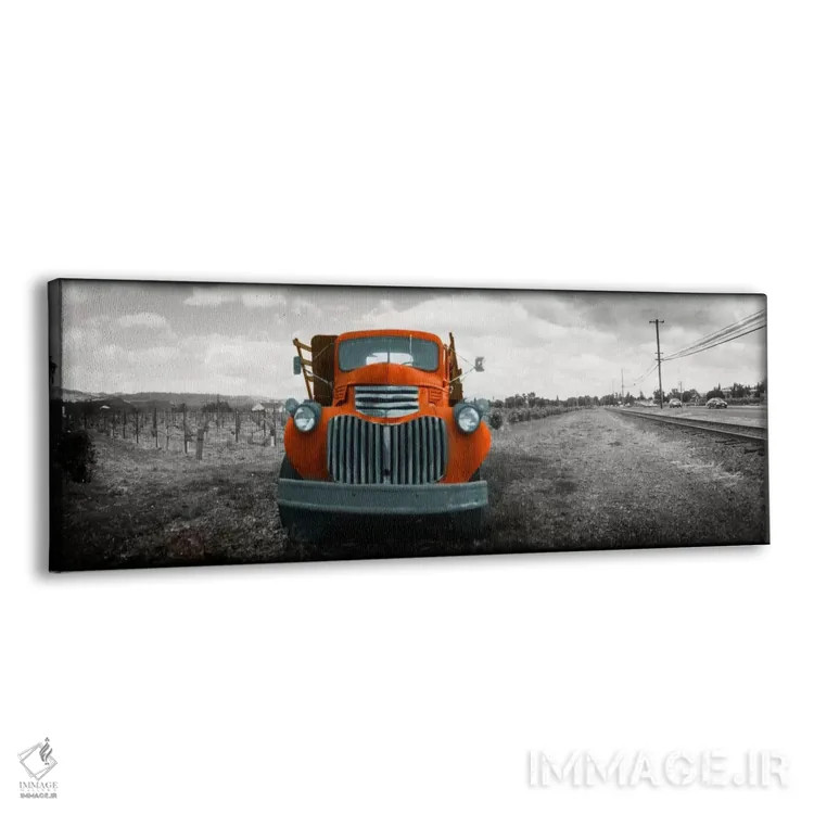 تابلو Napa Valley, California, USA Color Pop,کامیون قدیمی در مزرعهای در دره ناپا کالیفرنیا آمریکا با رنگ تقویتی اثر پانورامیک ایمجز (استودیو عکاسی عریض) - نمای پرسپکتیو محصول