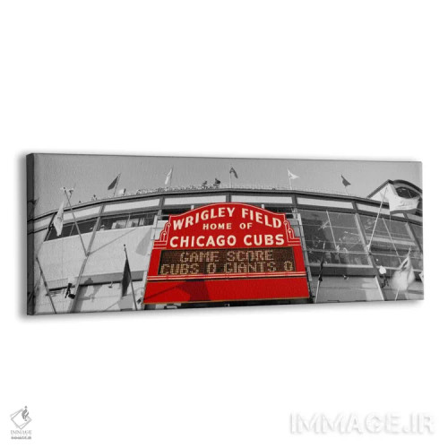 تابلو Chicago, Cubs, baseball Color Pop,تیم بیسبال کابز شیکاگو ایلینوی آمریکا با رنگ تقویتی اثر پانورامیک ایمجز (استودیو عکاسی عریض) - نمای پرسپکتیو محصول