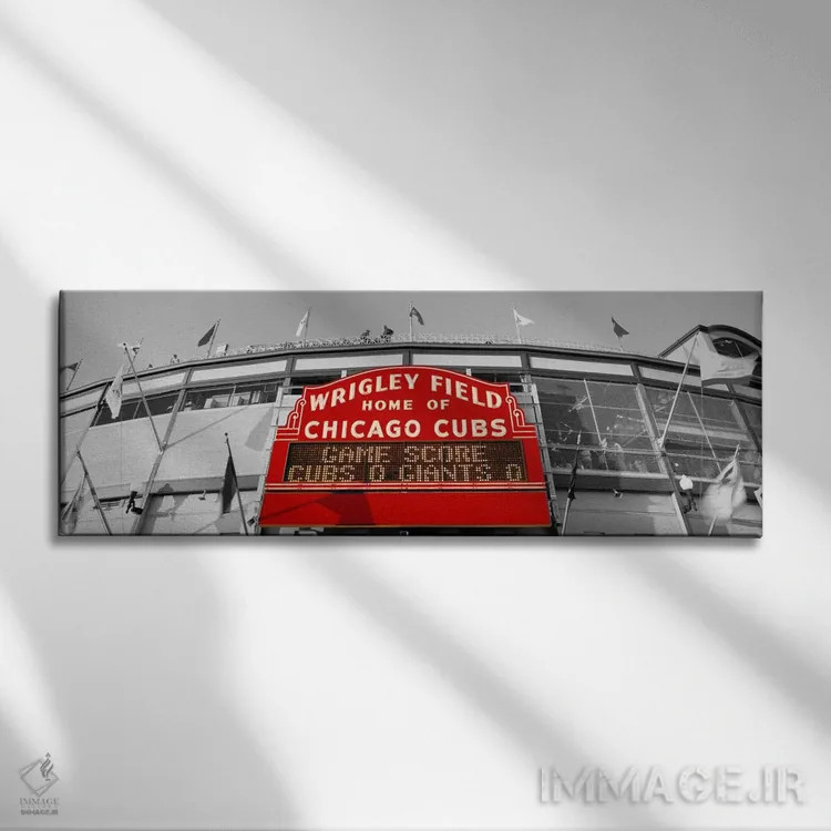 تابلو Chicago, Cubs, baseball Color Pop,تیم بیسبال کابز شیکاگو ایلینوی آمریکا با رنگ تقویتی اثر پانورامیک ایمجز (استودیو عکاسی عریض) - نمای روبهرو روی دیوار