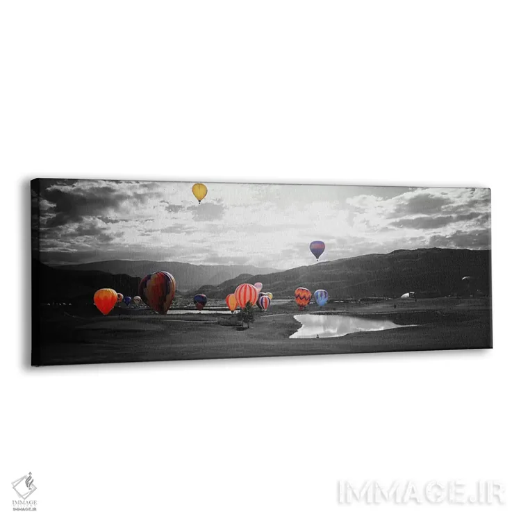 تابلو Colorado, USA Color Pop,بالنهای هوای داغ اسنومس کلرادو آمریکا با رنگ تقویتی اثر پانورامیک ایمجز (استودیو عکاسی عریض) - نمای پرسپکتیو محصول