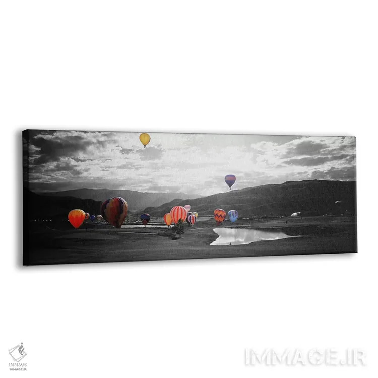 تابلو Colorado, USA Color Pop,بالنهای هوای داغ اسنومس کلرادو آمریکا با رنگ تقویتی اثر پانورامیک ایمجز (استودیو عکاسی عریض) - نمای پرسپکتیو محصول