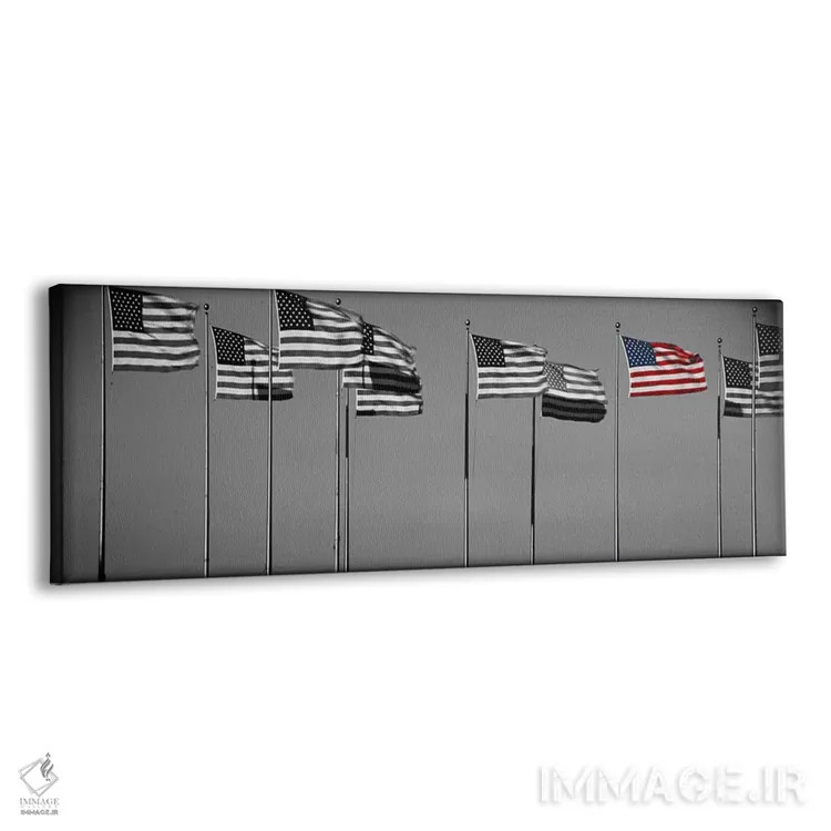 تابلو پرچمهای نیویورک با رنگ تقویتی اثر پانورامیک ایمجز (استودیو عکاسی عریض) - نمای پرسپکتیو محصول