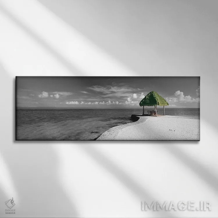 تابلو نقطه بورا بورا با رنگ تقویتی اثر پانورامیک ایمجز (استودیو عکاسی عریض) - نمای روبهرو روی دیوار