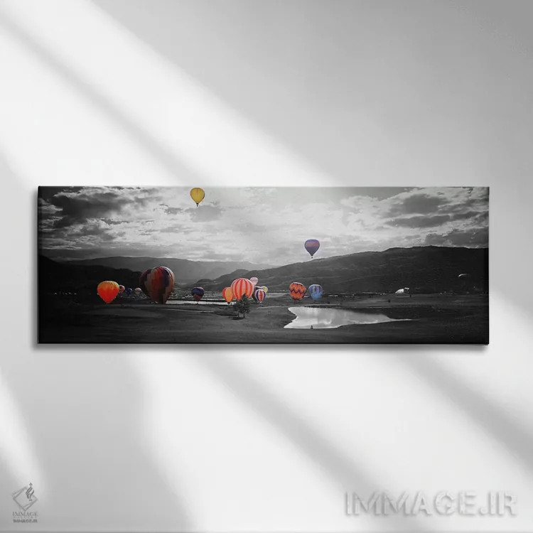 تابلو Colorado, USA Color Pop,بالنهای هوای داغ اسنومس کلرادو آمریکا با رنگ تقویتی اثر پانورامیک ایمجز (استودیو عکاسی عریض) - نمای روبهرو روی دیوار