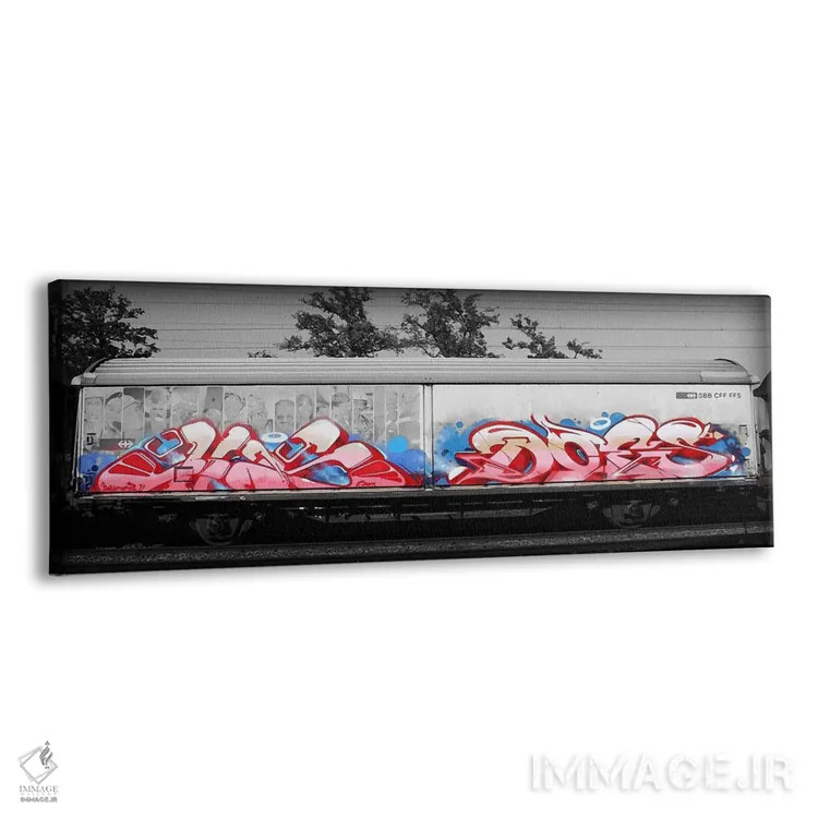 تابلو بمب گرافیتی اثر فایو بای فایو کالکتیو - نمای پرسپکتیو محصول