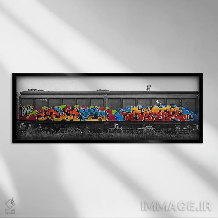 تابلو دورپس (احتمالاً نام یا اصطلاح خاص) اثر فایو بای فایو کالکتیو - نمای قابدار مشکی
