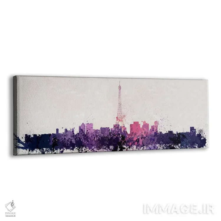 تابلو پاریس آبرنگی (فرانسه) اثر فایو بای فایو کالکتیو - نمای پرسپکتیو محصول