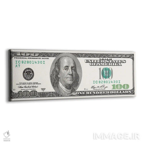 تابلو اسکناس صد دلاری اثر فایو بای فایو کالکتیو - نمای پرسپکتیو محصول