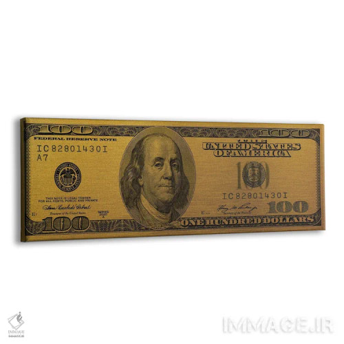 تابلو اسکناس صد دلاری اثر فایو بای فایو کالکتیو - نمای پرسپکتیو محصول