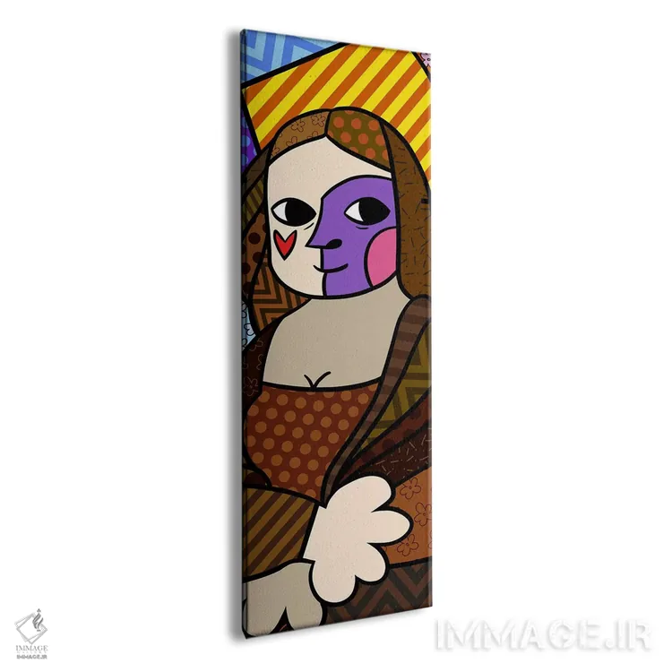 تابلو مونالیزا (برداشت از لئوناردو داوینچی) اثر فایو بای فایو کالکتیو - نمای پرسپکتیو محصول